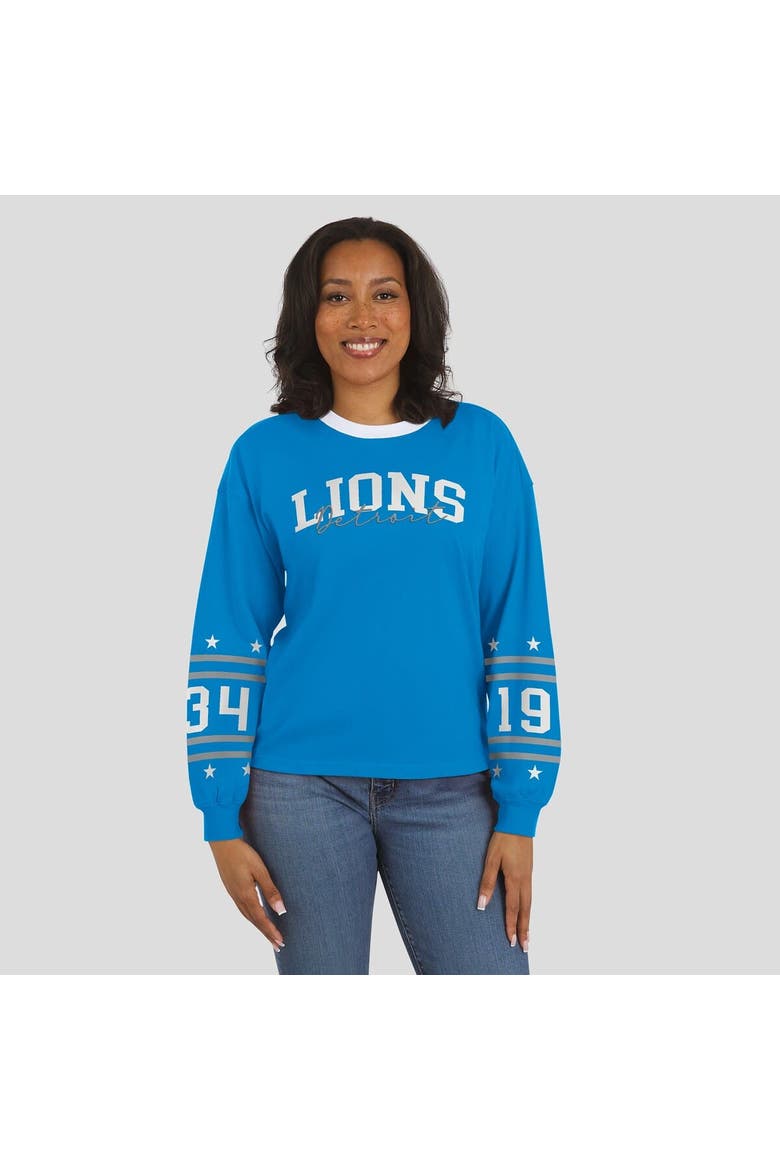 Women's WEAR by Erin Andrews  Blue Detroit Lions Sport Long-Sleeve T-Shirt, Alternate, color, Blue