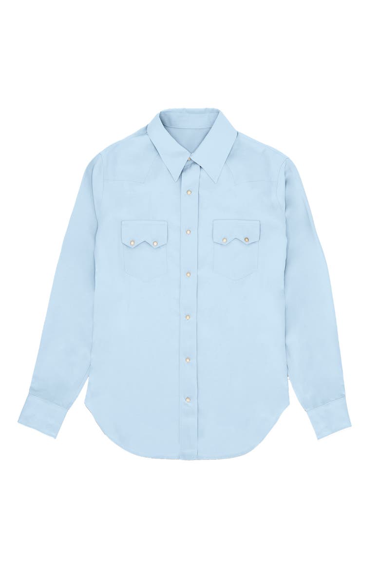 Toledo Silk Texan Shirt, Main, color, Light Blue