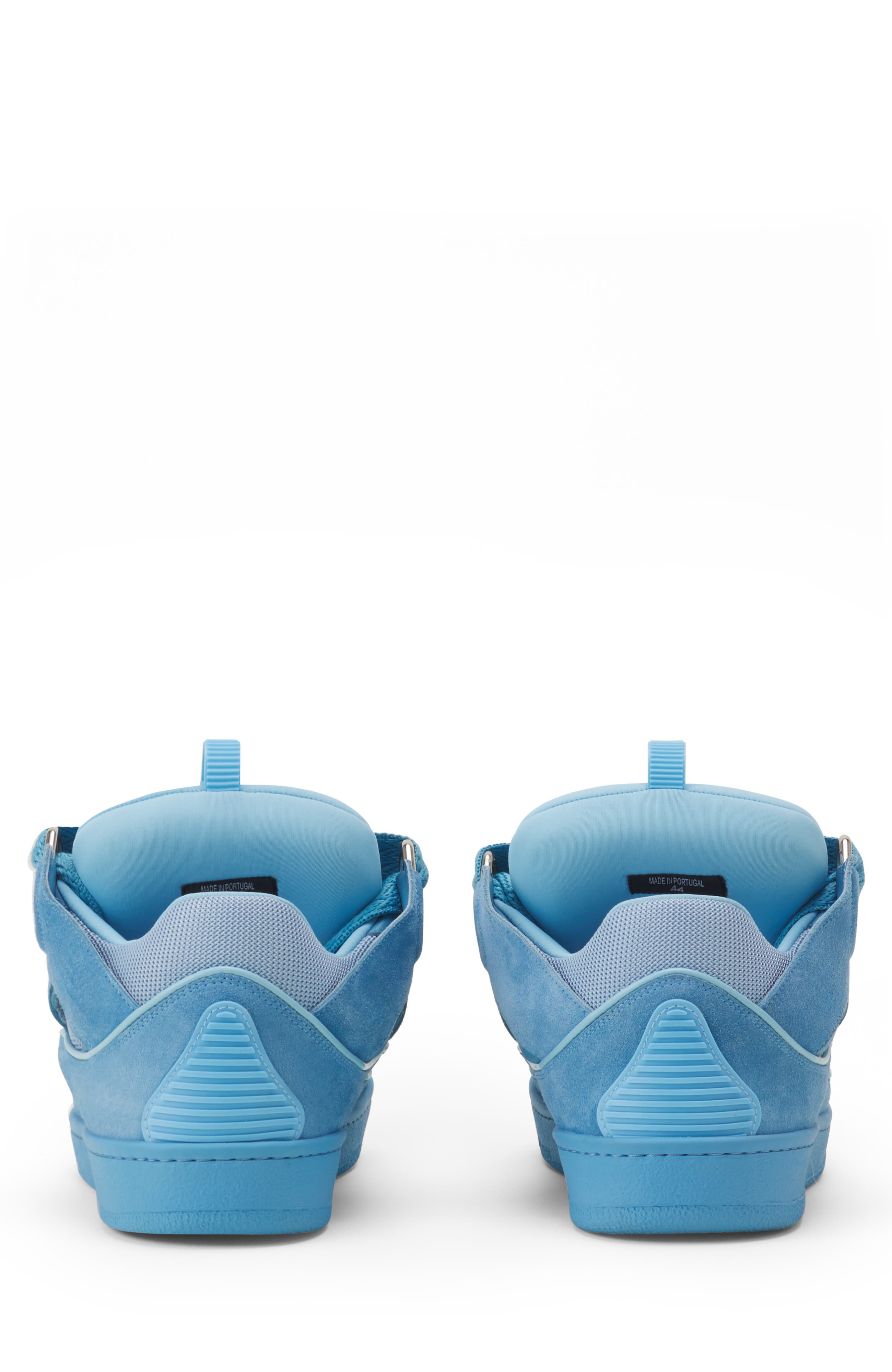 Lanvin Curb Monochrome Suede Sneakers, Alternate, color, Blue