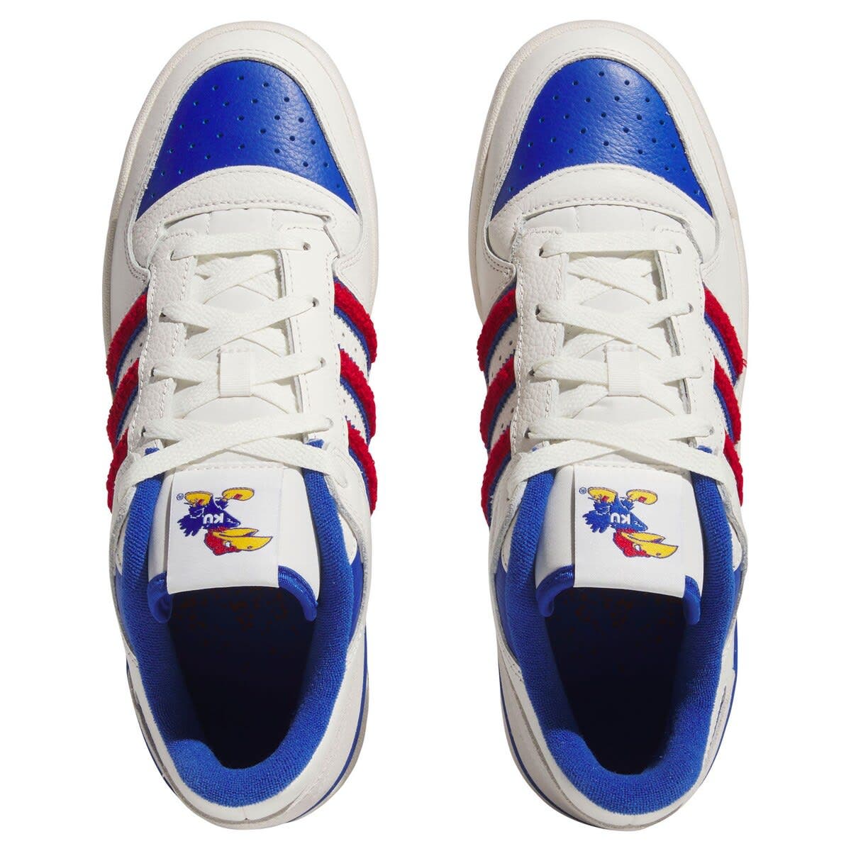 adidas Men's adidas  White/Royal Kansas Jayhawks Forum Low Basketball Shoes, Alternate, color, 