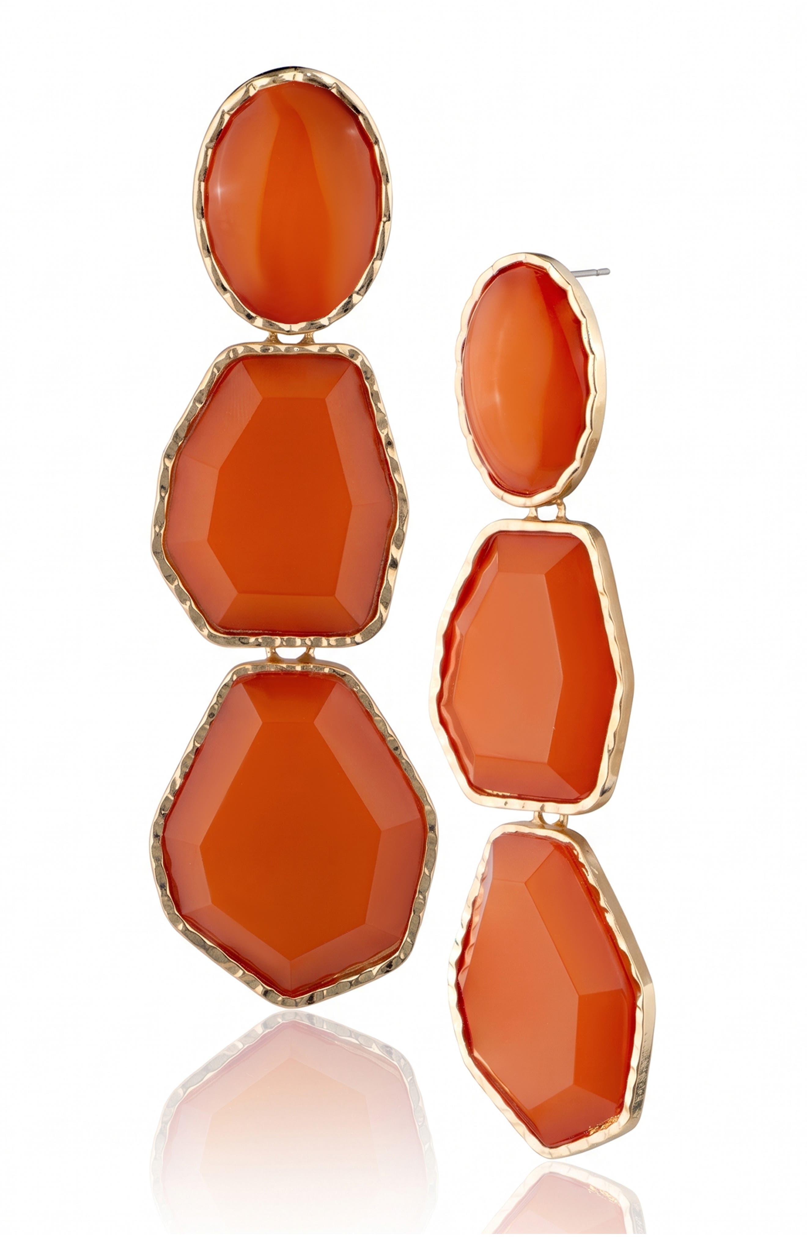 Sculpted Resin Statement Drop Earrings