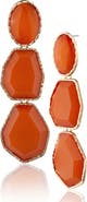 JARDIN Sculpted Resin Statement Drop Earrings