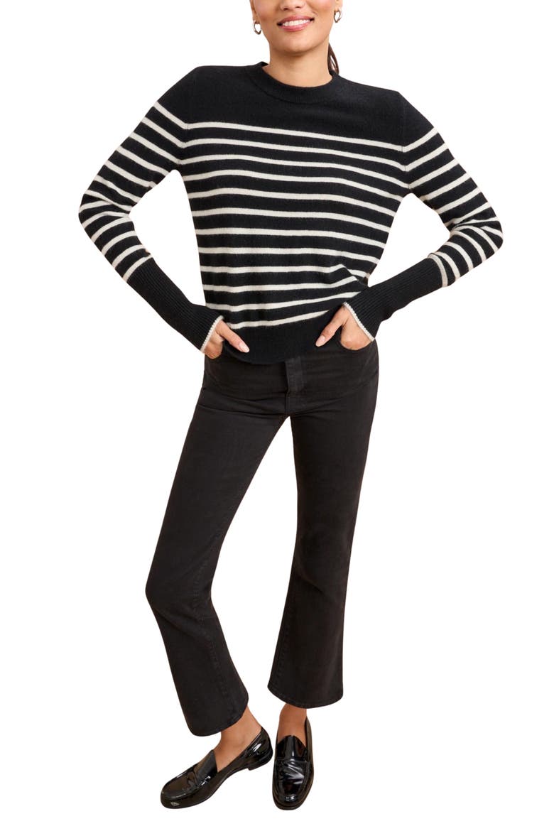 Lean Lines Sweater, Alternate, color, Black/Cream