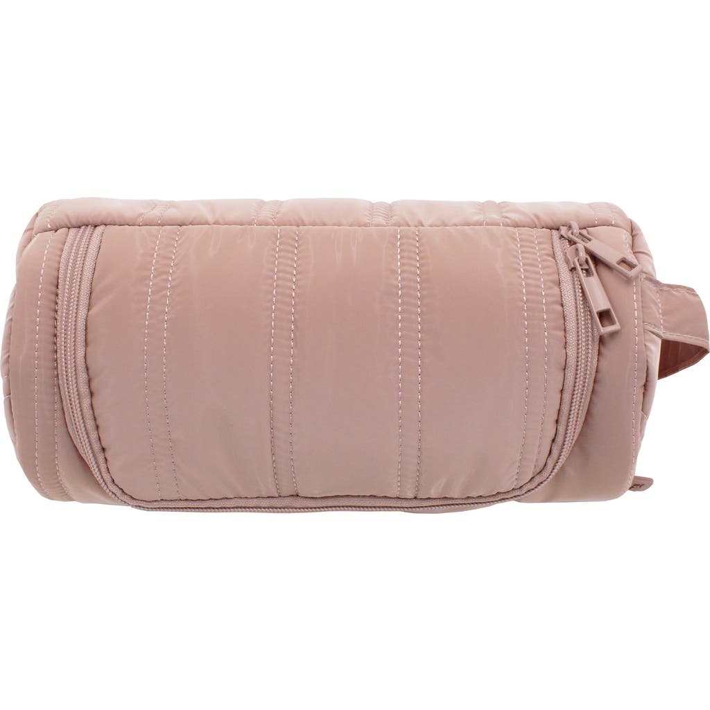 Mytagalongs Barrel Hanging Toiletry Bag In Rose