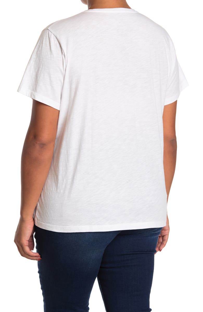 Madewell Whisper Cotton V-Neck T-Shirt, Alternate, color, Optic White