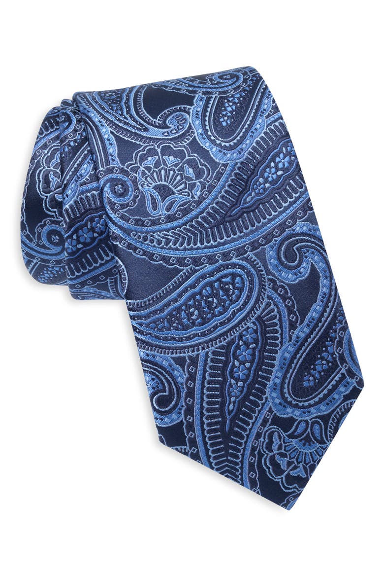Adeline Paisley Tie, Main, color, NAVY