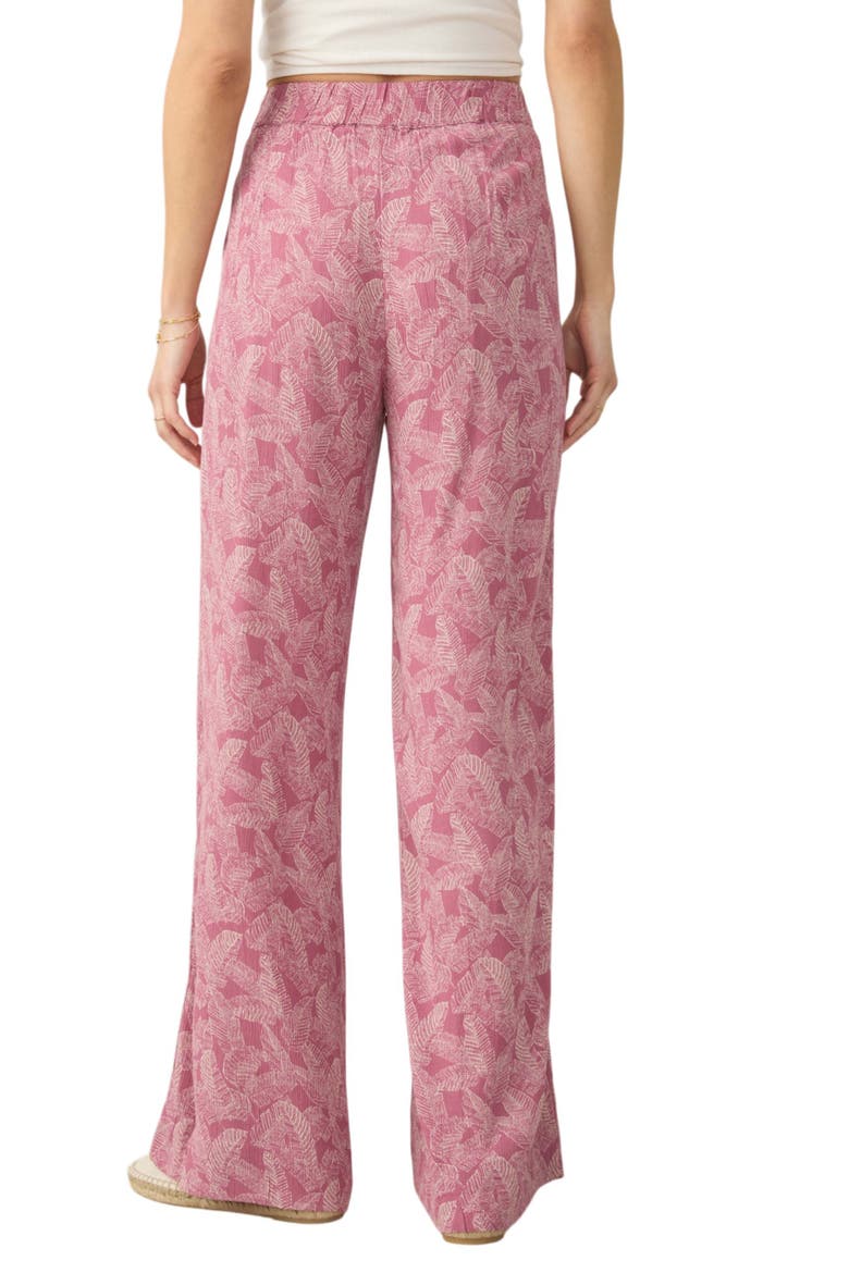 Cabana Print Pants, Alternate, color, DUSTY ROSE BANANA LEAF