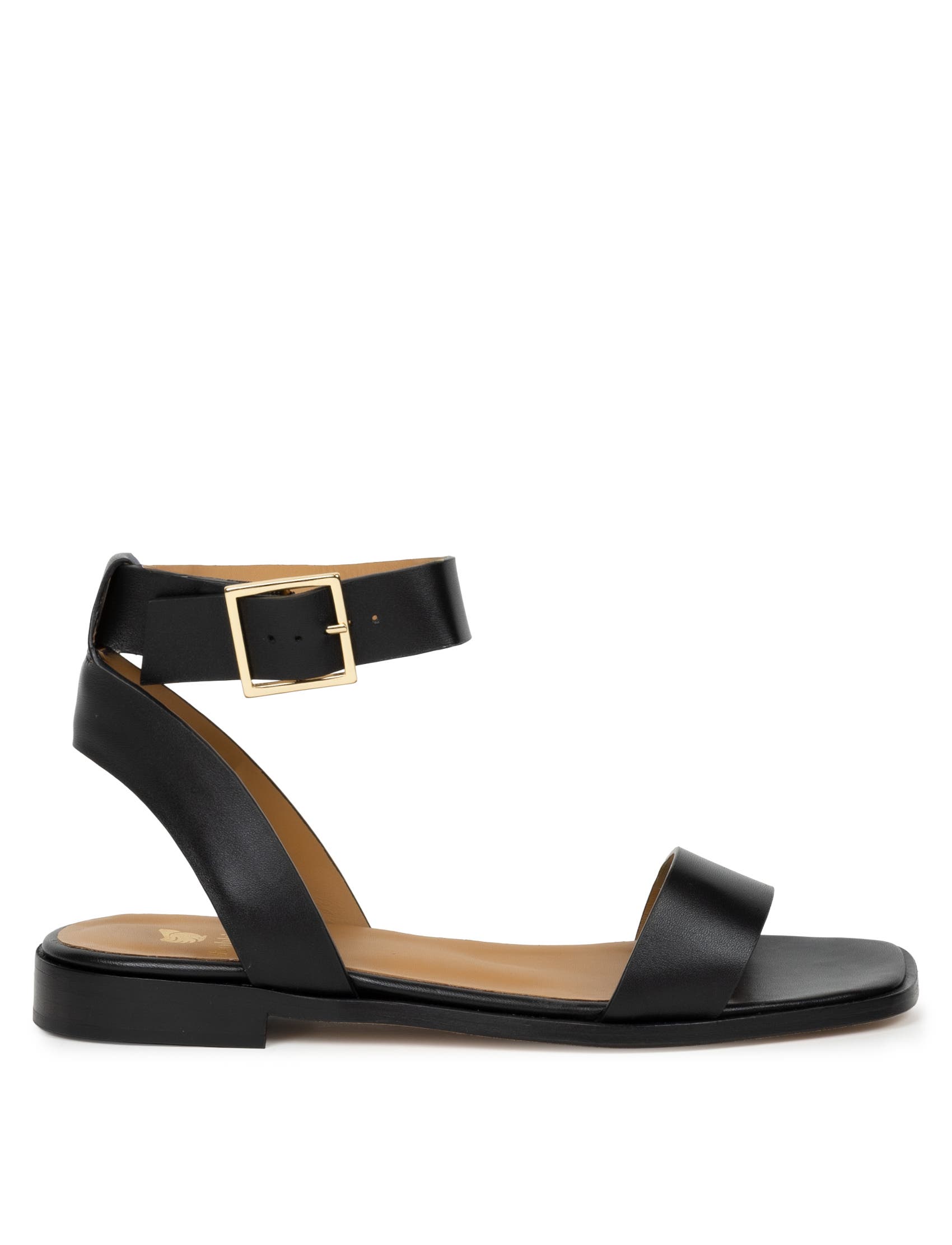 Nalini Flat Sandals, Main, color, Passion Black