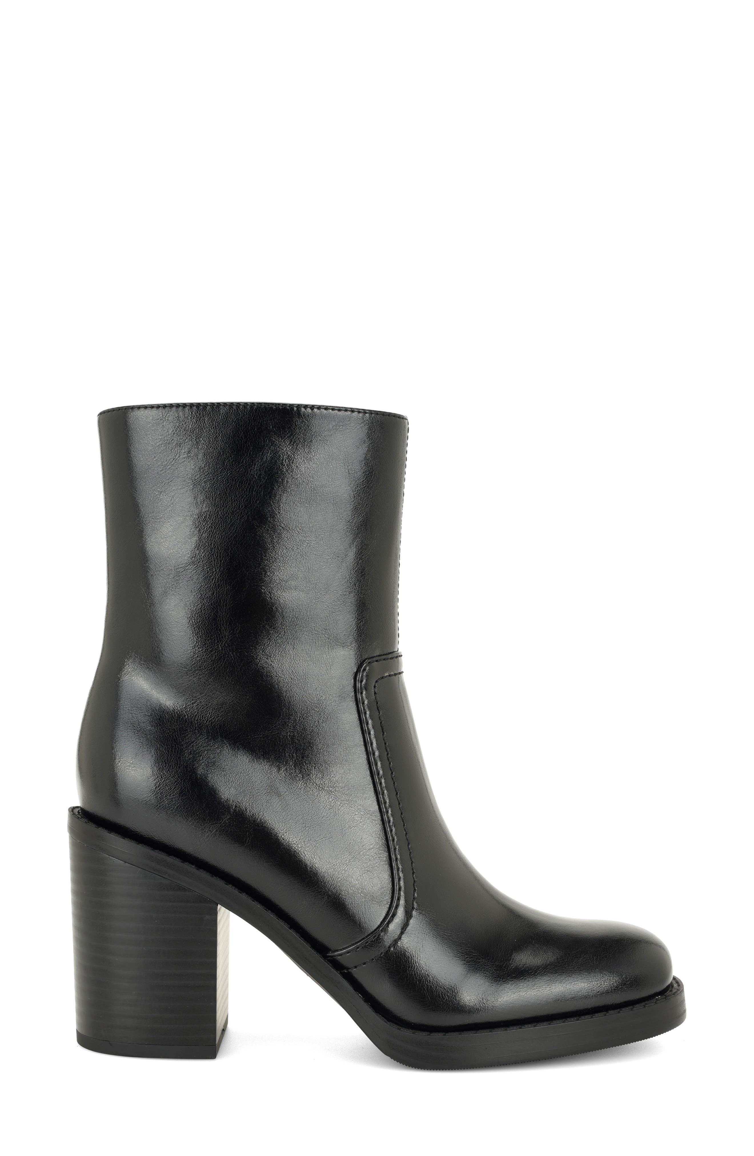 Boston Faux Leather Bootie, Alternate, color, BLK01