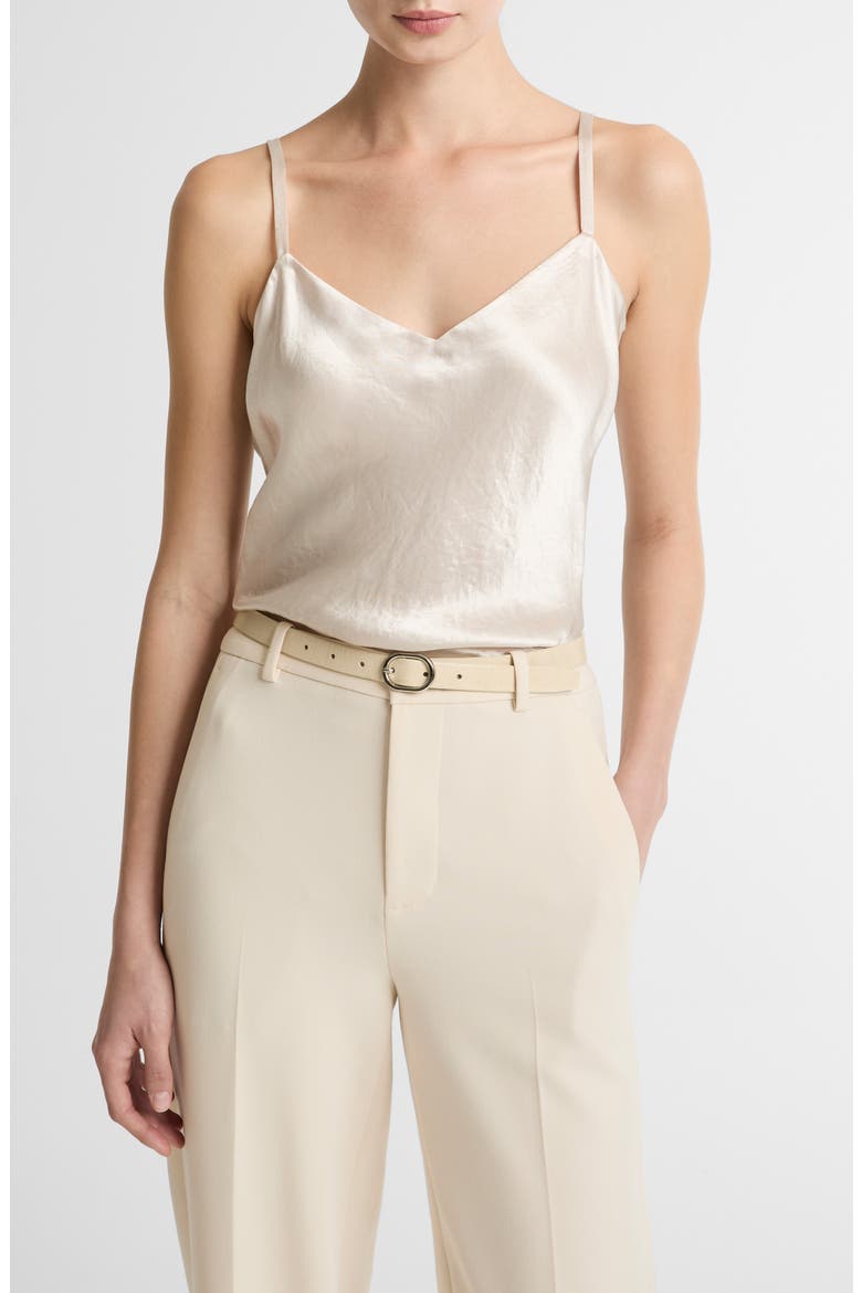 Crinkle Satin Camisole, Main, color, CHAMPAGNE