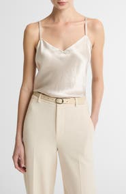 Vince Crinkle Satin Camisole