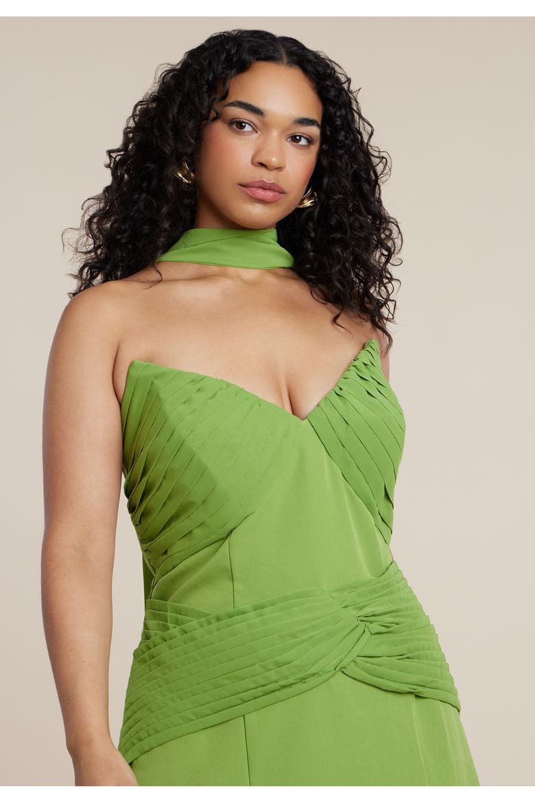 Train Detail Strapless Gown, Alternate, color, PERIDOT