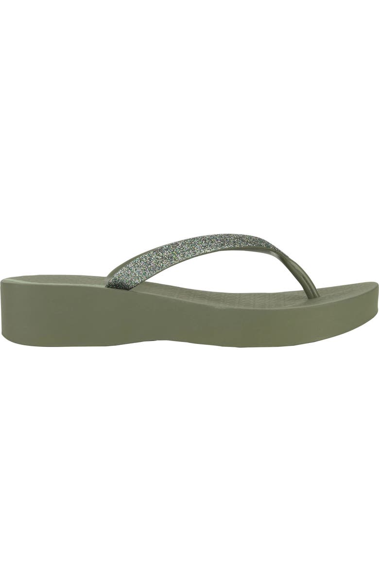 Ipanema Ipa Glitter Wedge Flip Flop, Alternate, color, Ar594