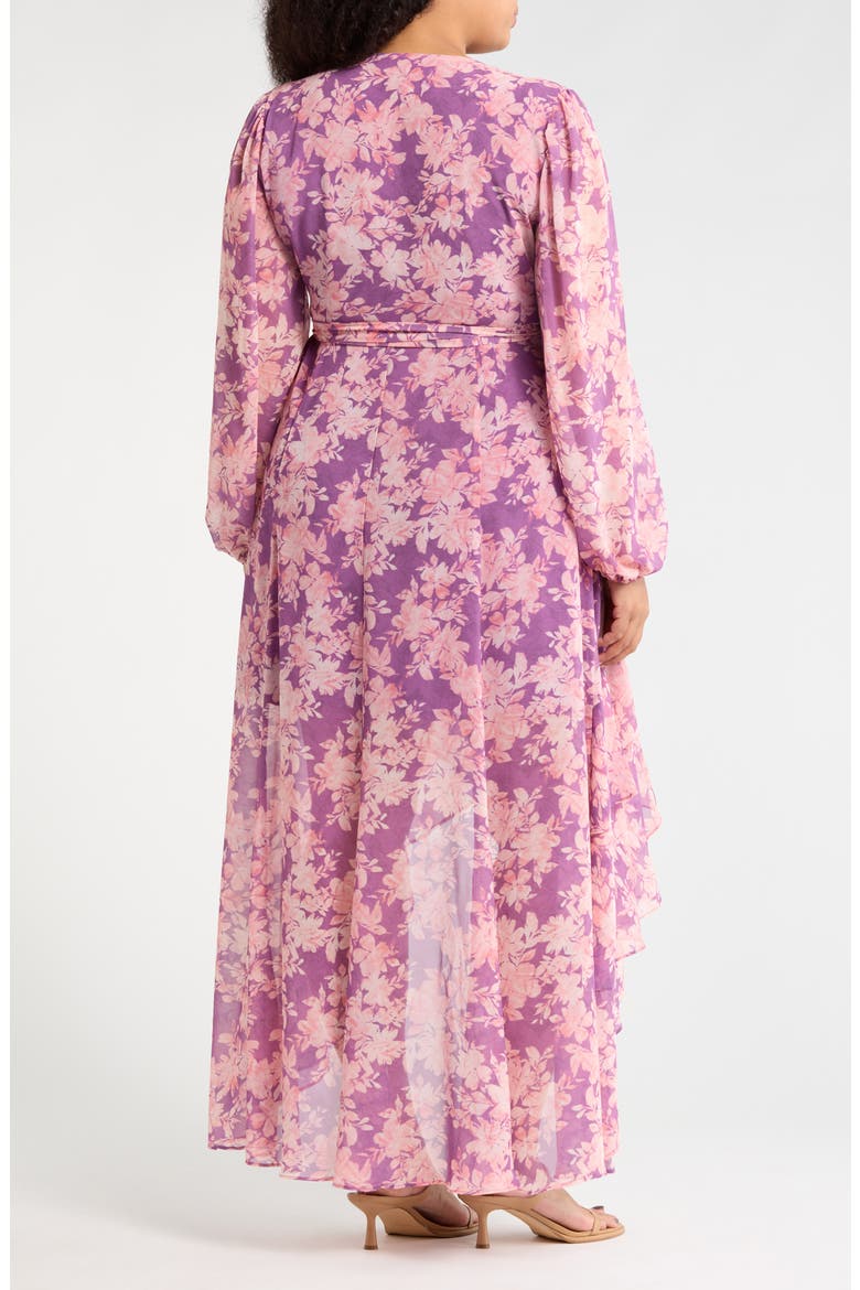 Sadey Long Sleeve Wrap Dress, Alternate, color, PURPLE VINTAGE LAYERED DITSY