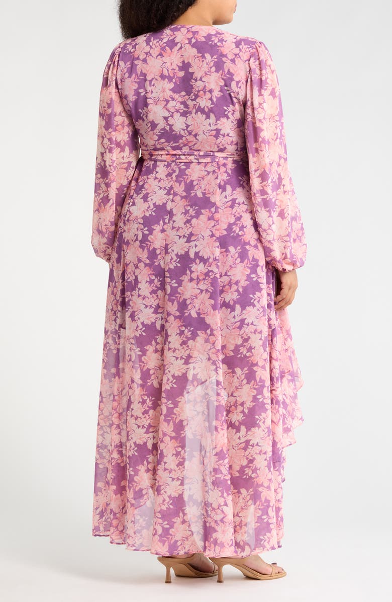 Hutch Sadey Long Sleeve Wrap Dress, Alternate, color, Purple Vintage Layered Ditsy