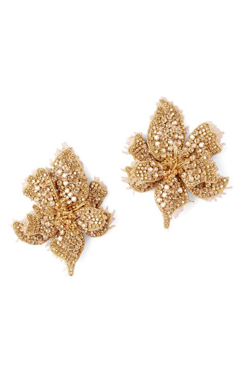 Azalea On Ice Flower Statement Earrings