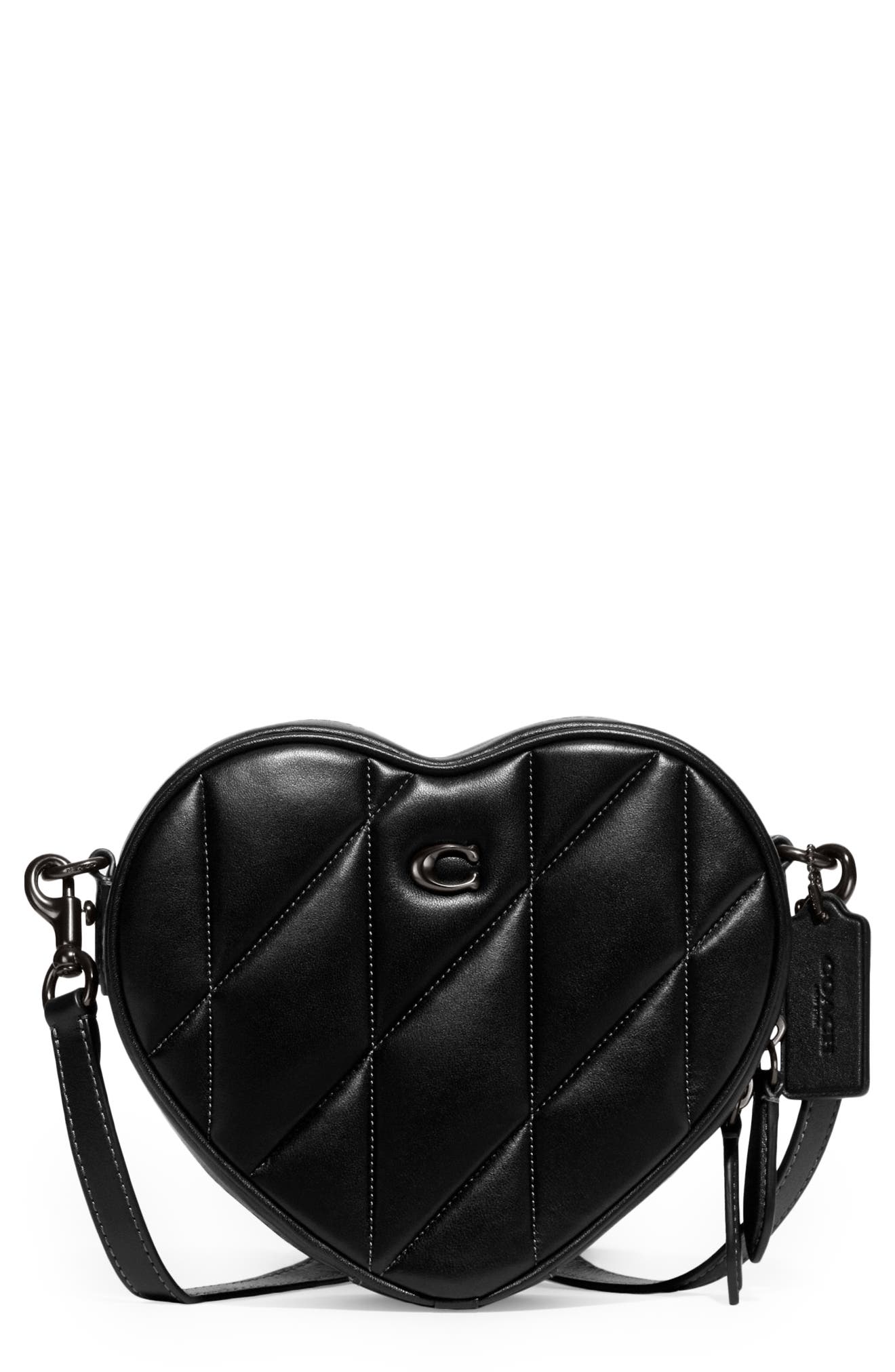 COACH Quilted Heart Leather Crossbody Bag, Main, color, 