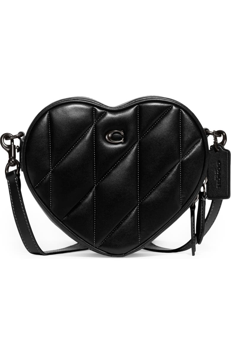 COACH Quilted Heart Leather Crossbody Bag, Main, color,
