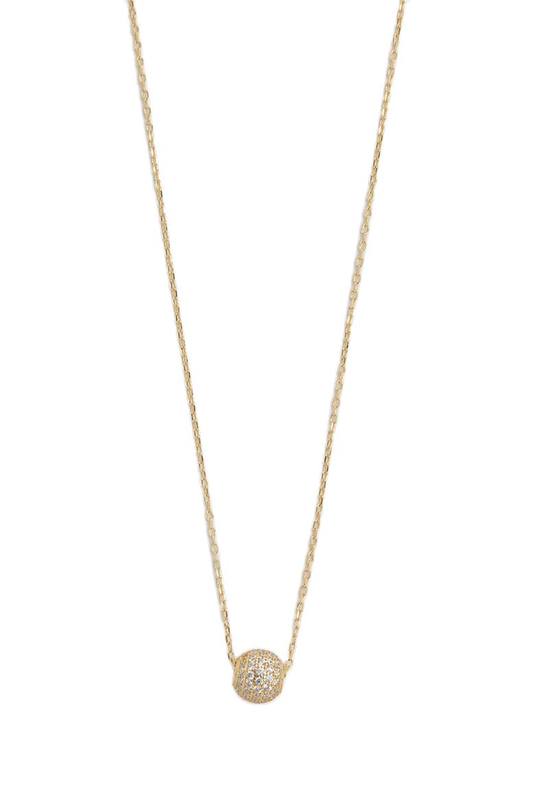 Cubic Zirconia Ball Pendant Necklace, Main, color, GOLD