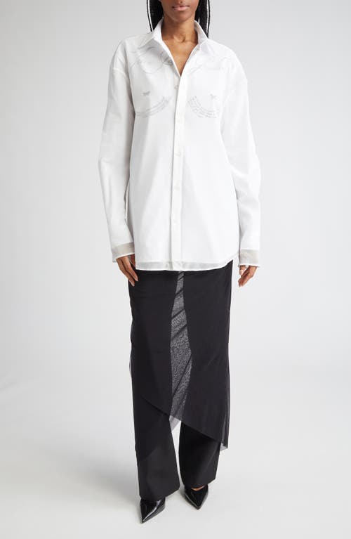 Jean Paul Gaultier The Tattoo Poem Mixed Media Button-up Shirt