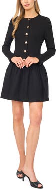 Ted Baker Ponte Minidress with Combo Ruffle