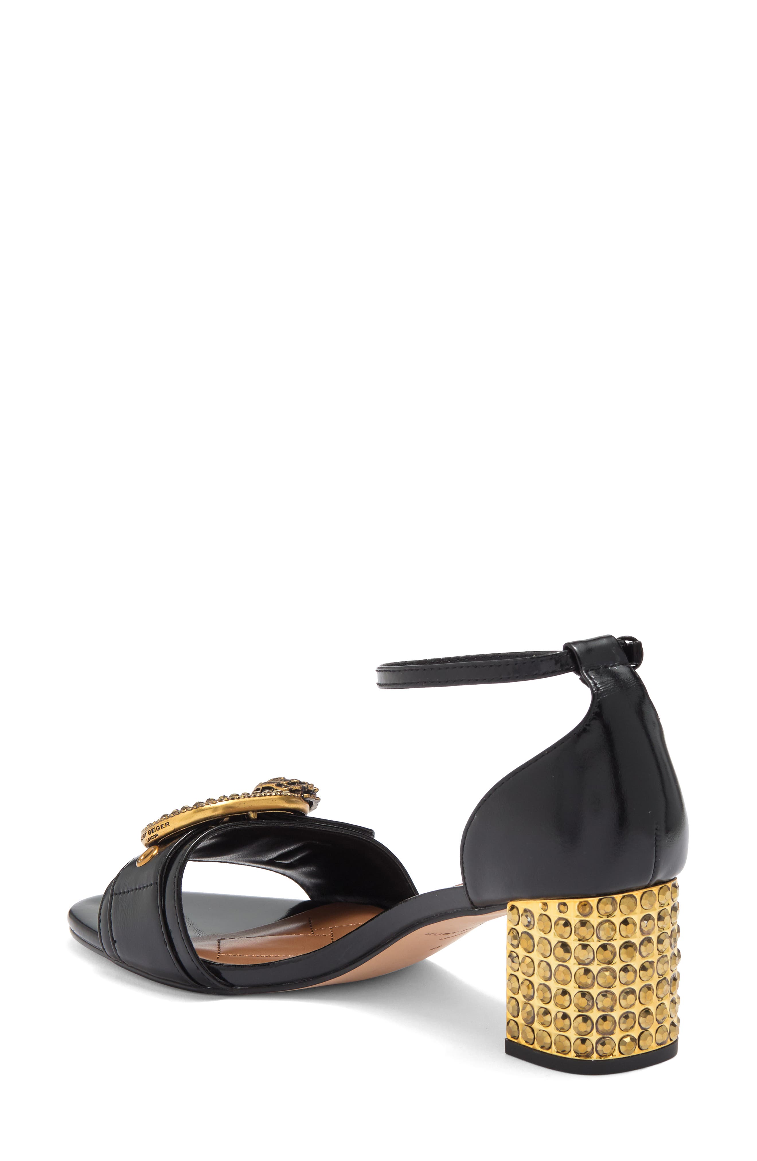 Kurt Geiger London Mayfair Ankle Strap Sandal, Alternate, color, Black