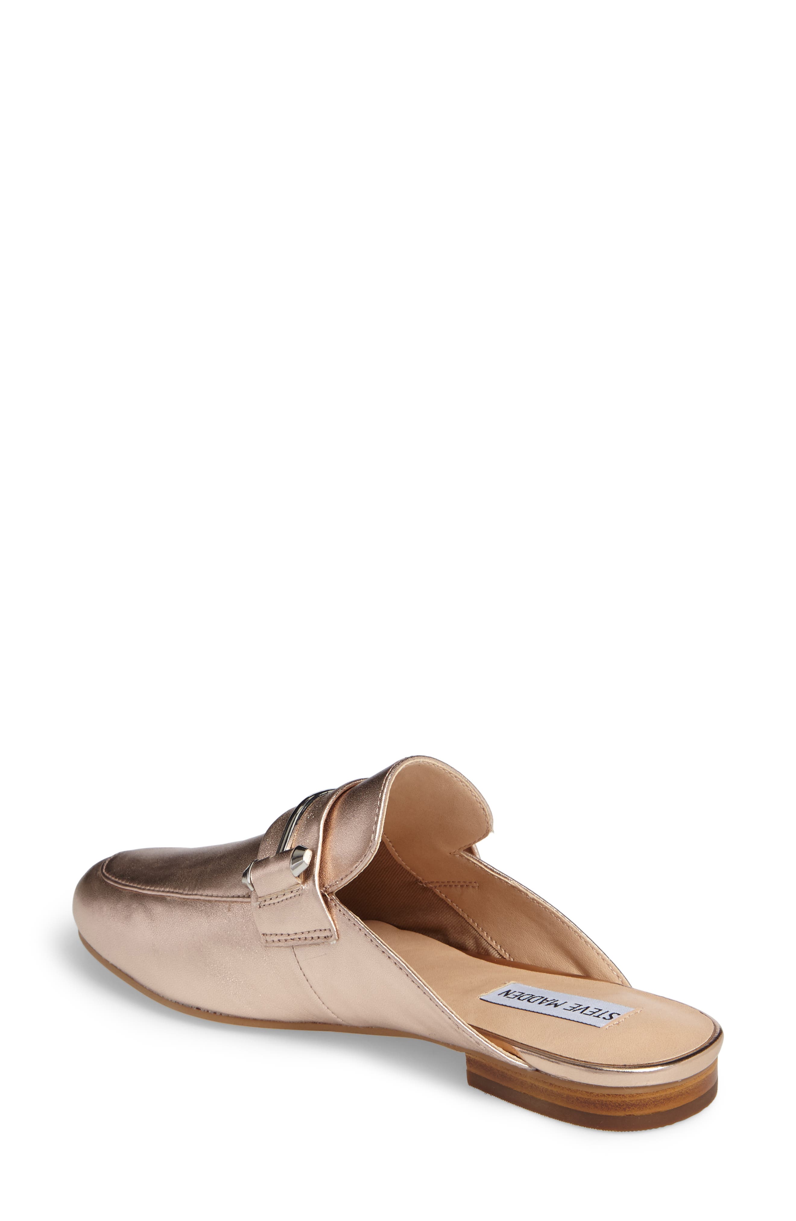 Kera Flat Loafer Mule, Alternate, color, ROSE GOLD