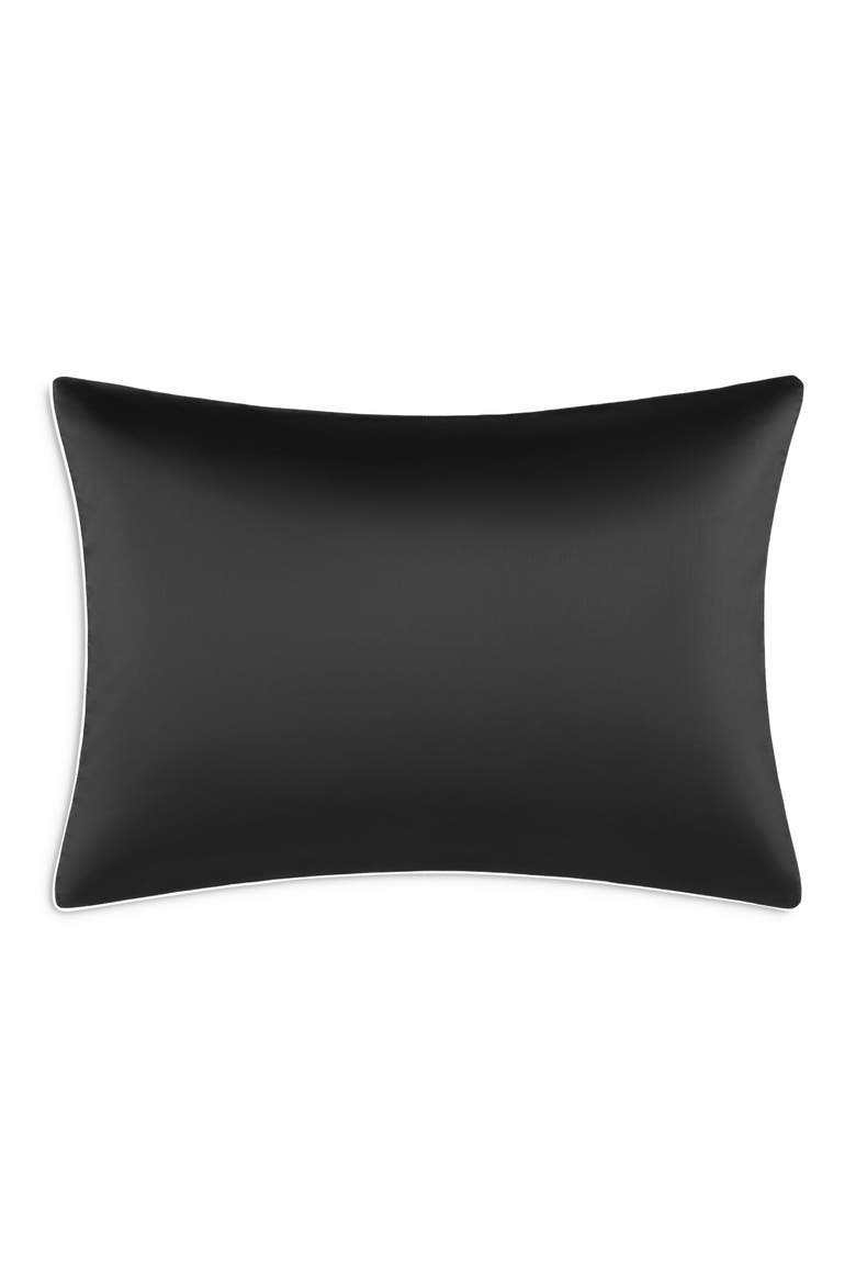 Clarity piping Pillowcase Set, Alternate, color, Black