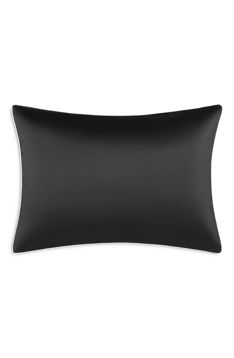 Togas Clarity piping Pillowcase Set, Alternate, color, Black