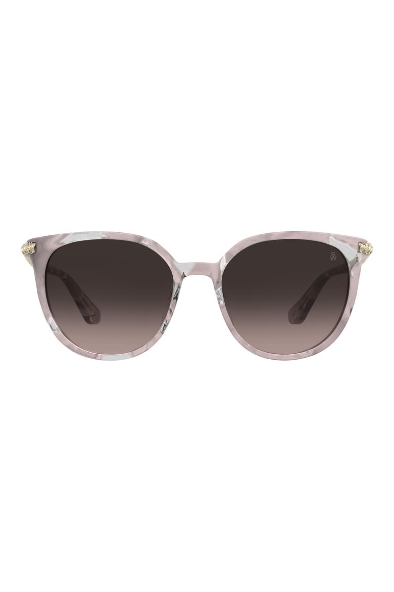 55mm Gradient Square Sunglasses, Main, color, HAVANA GREY/ BROWN SF