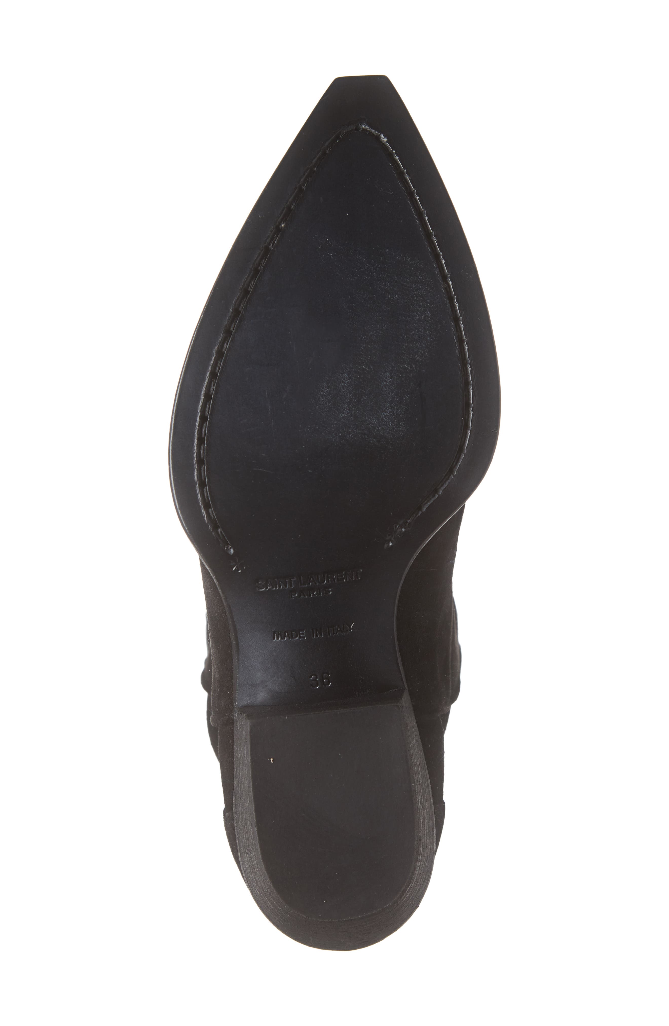 Saint Laurent Houston Suede Cowboy Boot, Alternate, color, 