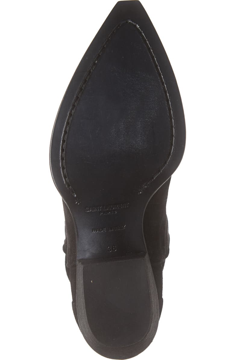 Saint Laurent Houston Suede Cowboy Boot, Alternate, color,