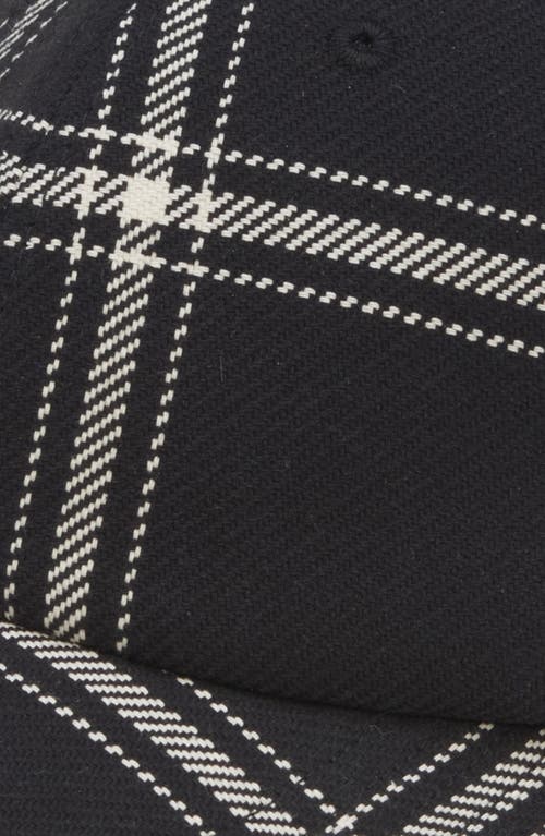 Alexander Mcqueen Check Logo Plate Baseball Cap In Black/ivory