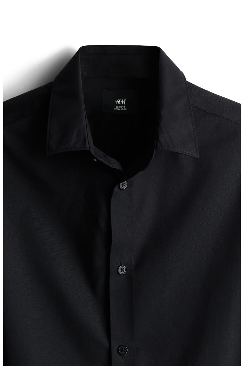 Slim Fit Easy-iron Shirt, Alternate, color, Black