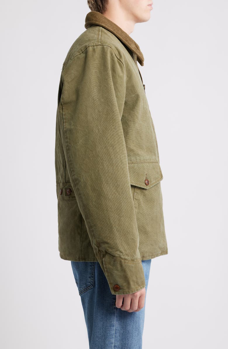 Schott NYC Countryman's Sunset Cotton Canvas Zip-Up Jacket, Alternate, color, Olive
