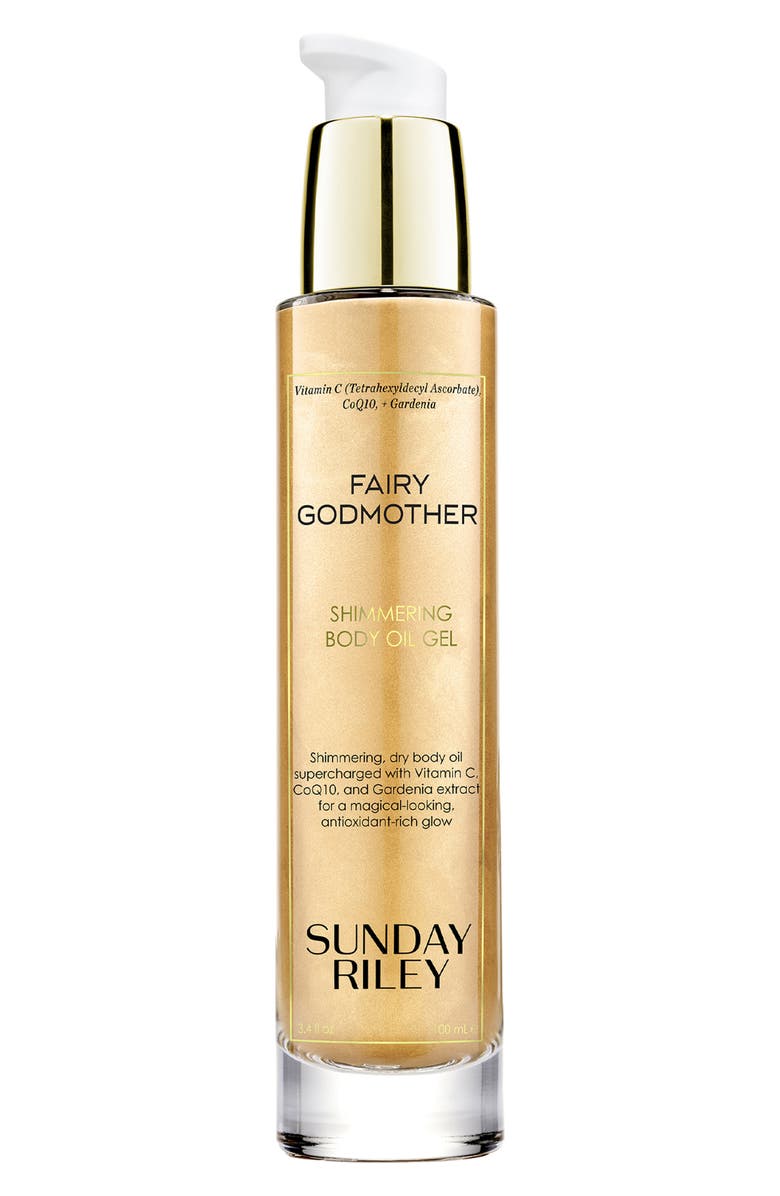 Sunday Riley Fairy Godmother Shimmering Body Oil Gel, Main, color, 