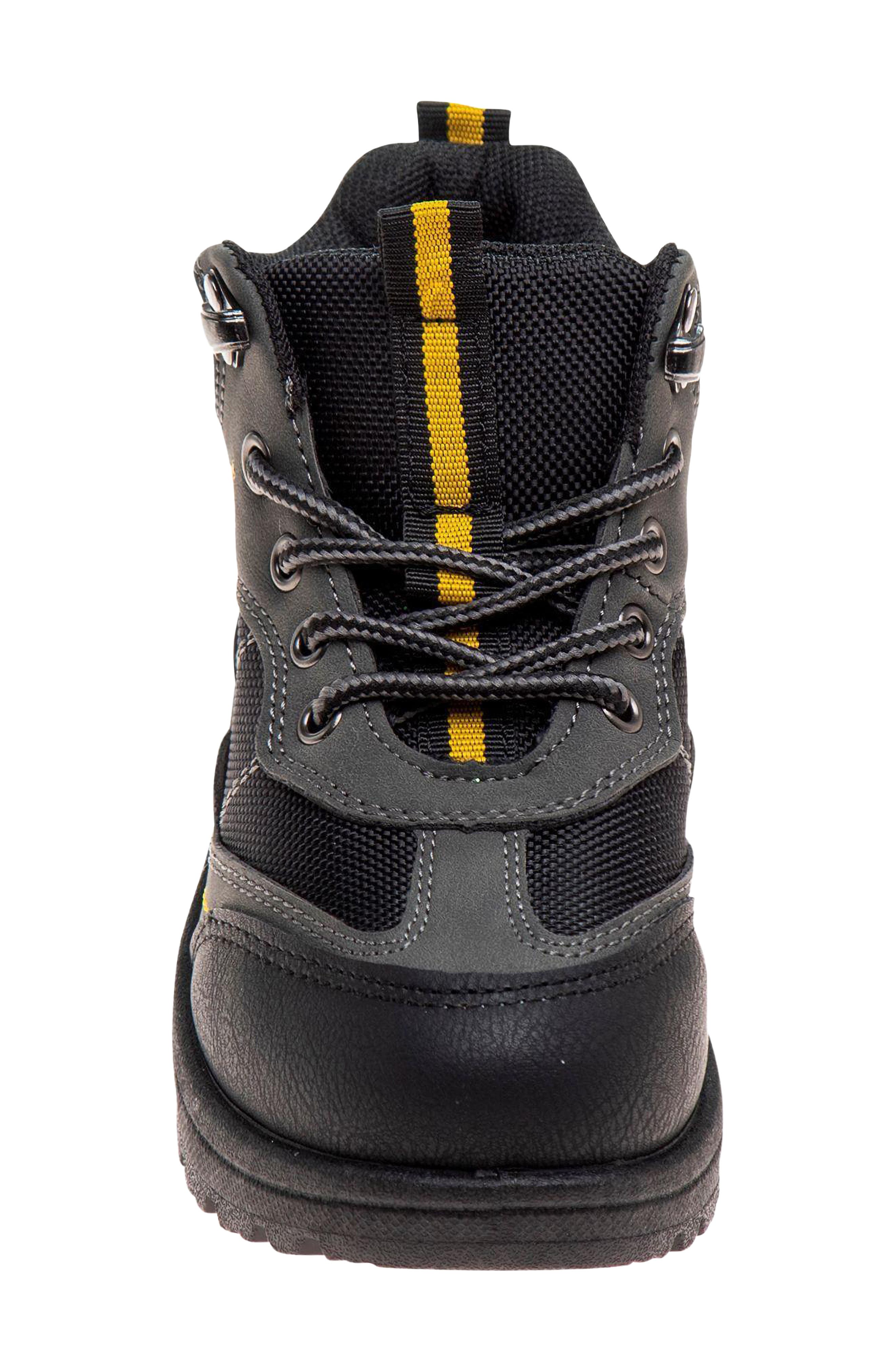 Kids' Hiker Boot, Alternate, color, GREY/ YELLOW