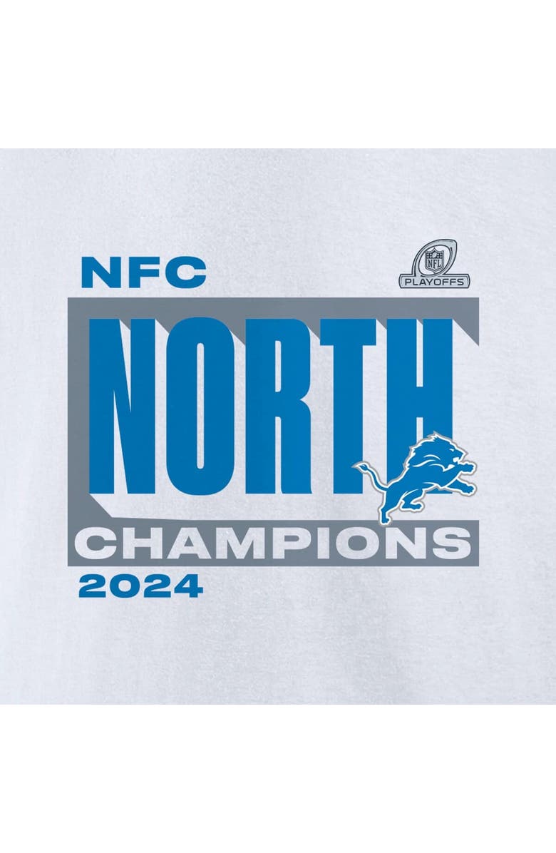 FANATICS Women's Fanatics White Detroit Lions 2024 NFC North Division Champions Conquer Long Sleeve V-Neck T-Shirt, Alternate, color, 