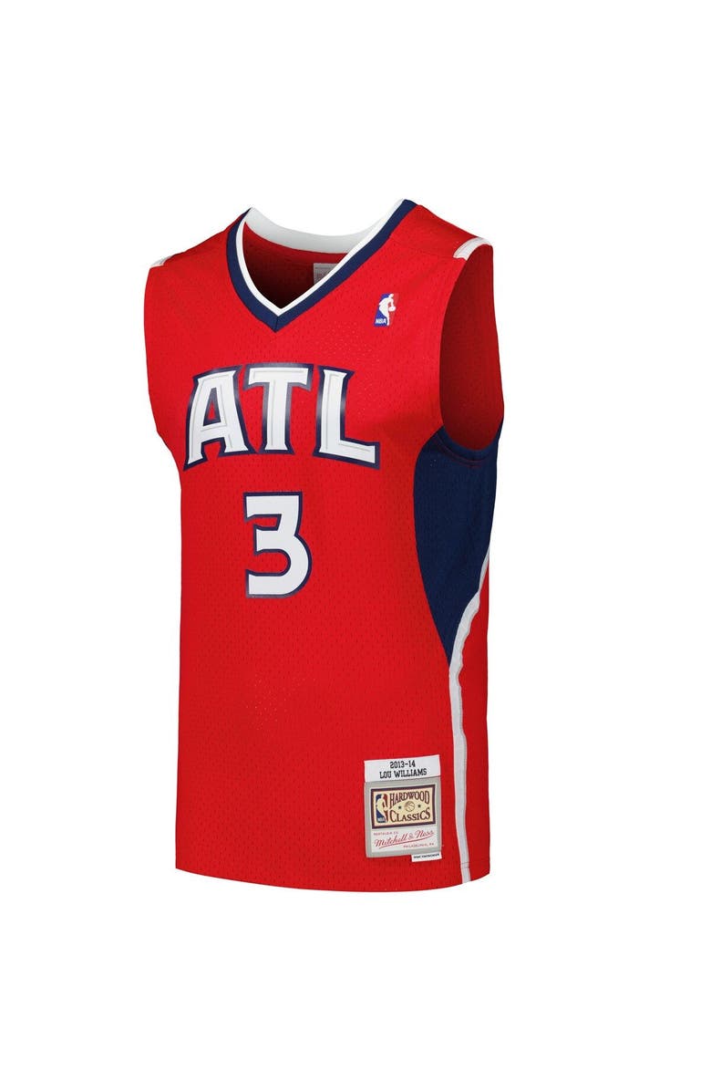 Mitchell & Ness Men's Mitchell & Ness Lou Williams Red Atlanta Hawks 2001/02 Hardwood Classics Swingman Jersey, Alternate, color, Red