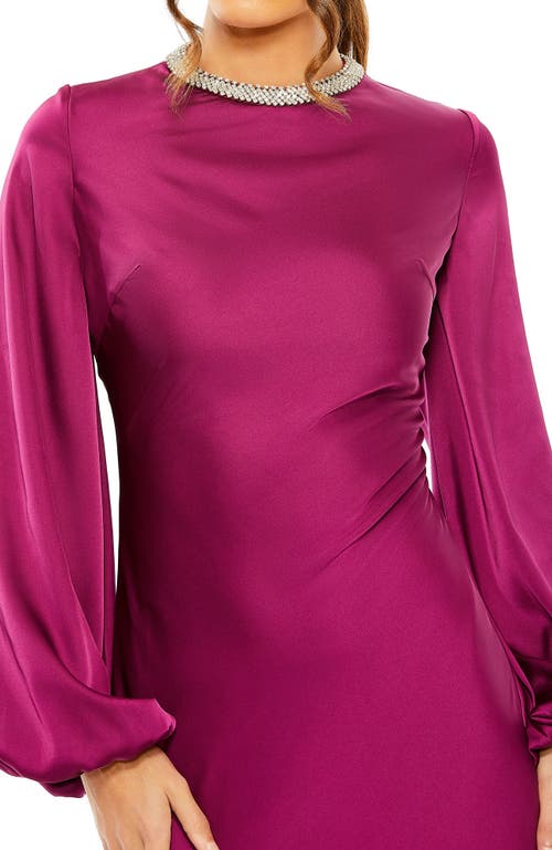 Mac Duggal Women's Ieena Satin Sheath Gown In Berry