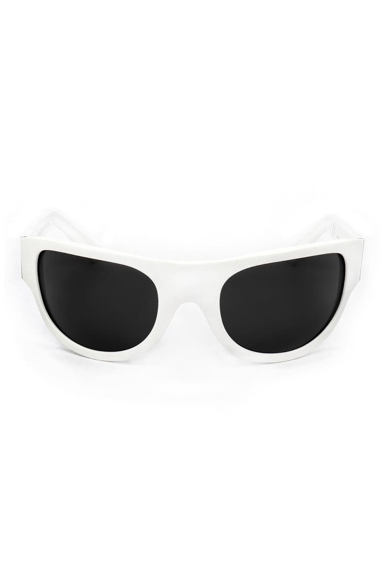48mm Square Sunglasses, Main, color, WHITE