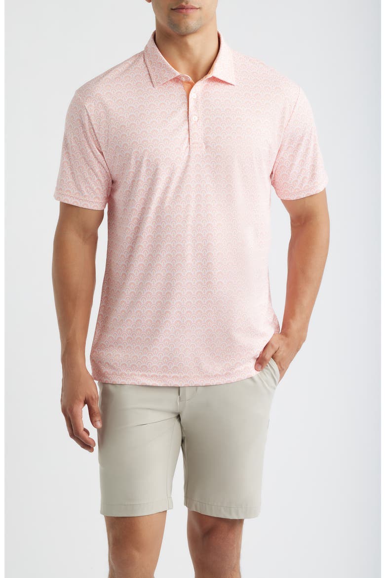 Sands Performance Golf Polo, Main, color, ORANGE-CRUSH