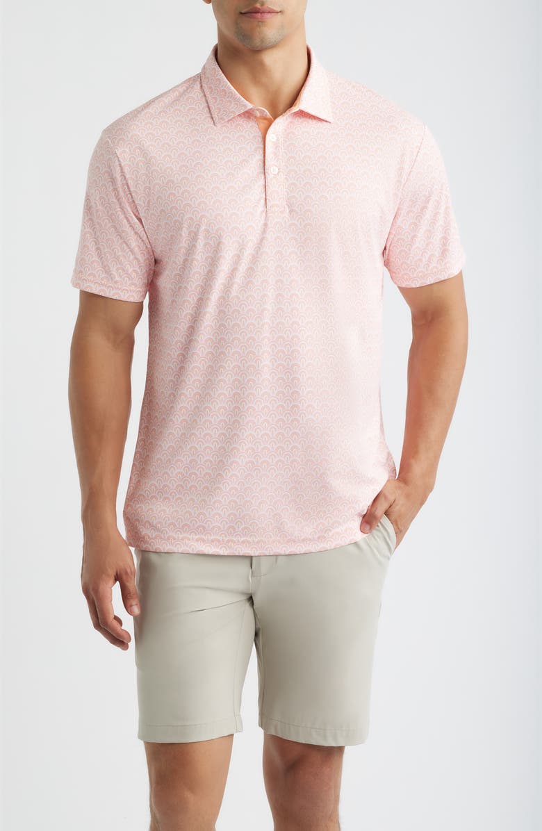 Swannies Sands Performance Golf Polo, Main, color, Orange-Crush