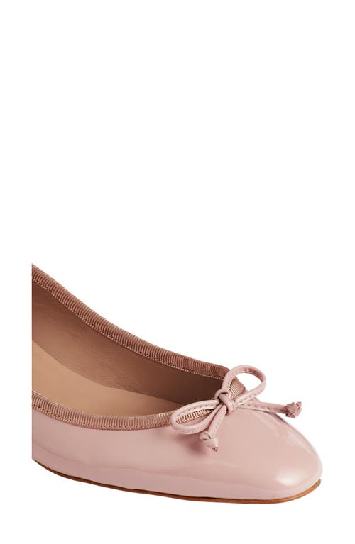 Lk Bennett Womens Pin-pink Aurelie Bow-embellished Heeled Patent-leather Ballet Pumps