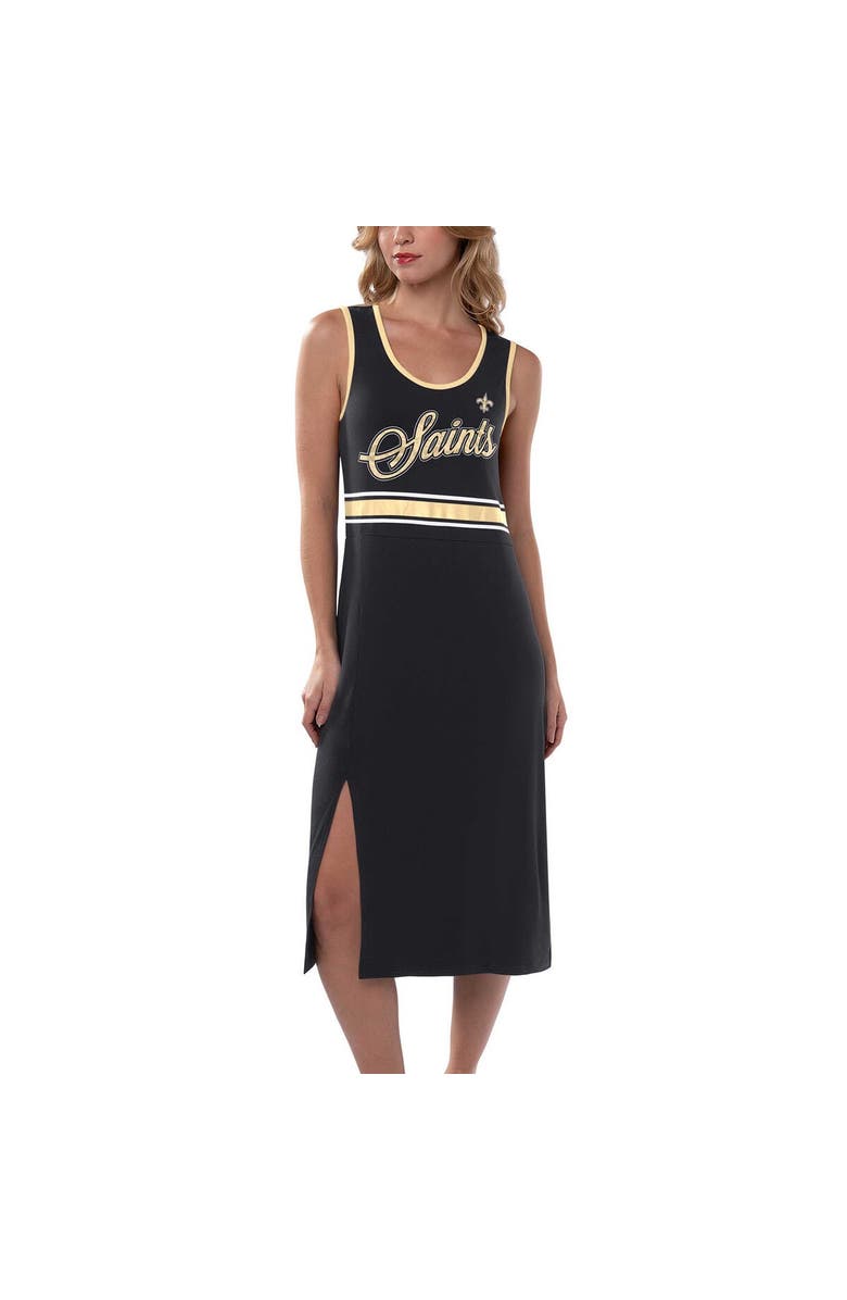 G-III 4HER BY CARL BANKS Women's G-III 4Her by Carl Banks Black New Orleans Saints Main Field Maxi Dress, Alternate, color, Black