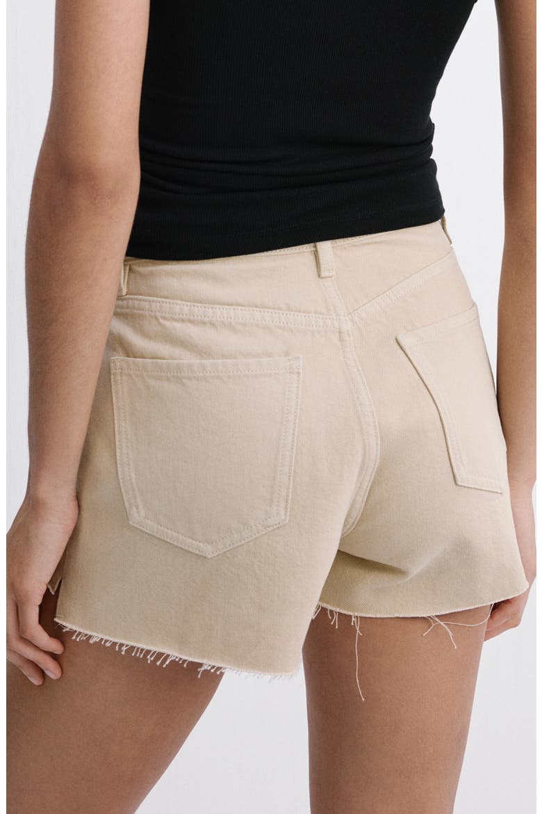 Stud Denim Shorts, Alternate, color, SAND