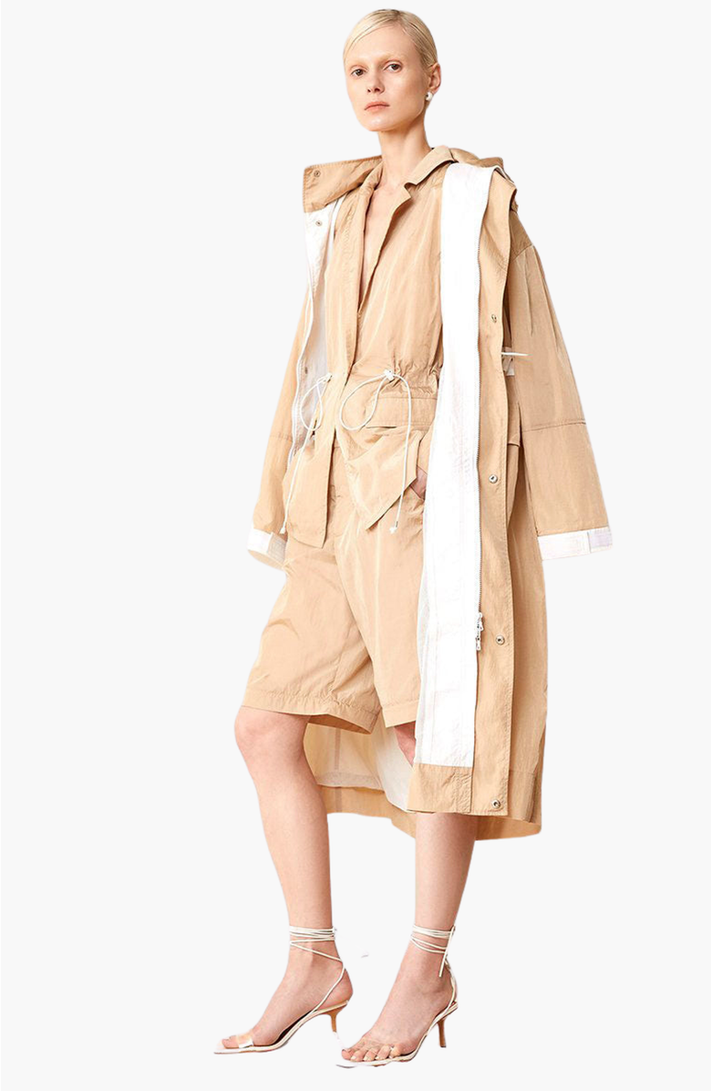 CAALO Parachute Water-Resistant Anorak, Alternate, color, Light Beige