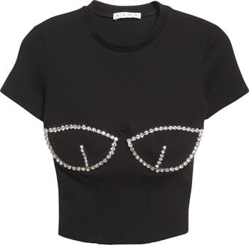 【AREA】Crystal Bustier Tシャツ Crystal Bustier Cup T-Shirt – AREA