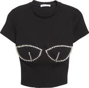 Area Crystal Bustier Cup T-Shirt