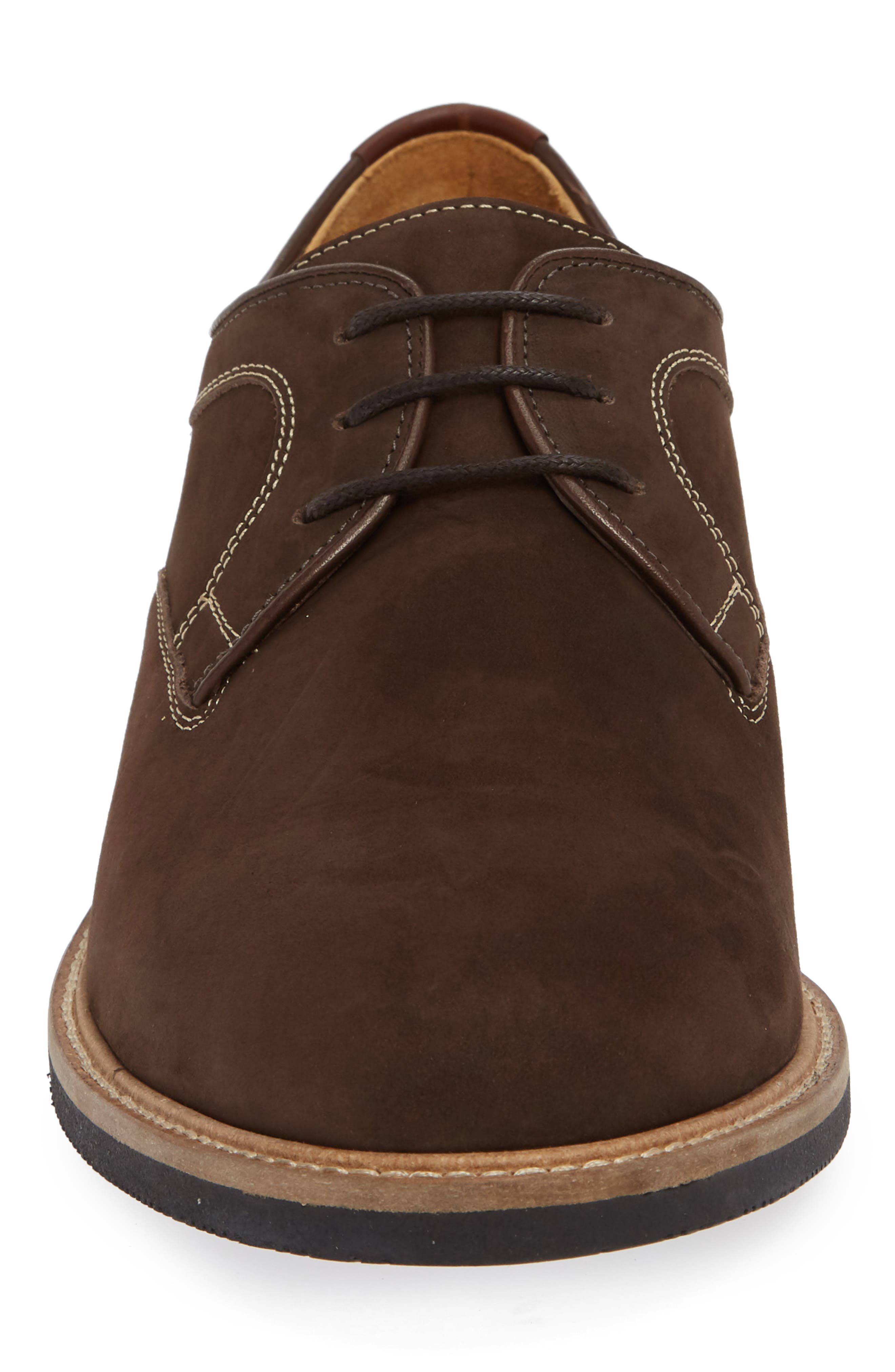 Barlow Plain Toe Derby, Alternate, color, CHOCOLATE NUBUCK